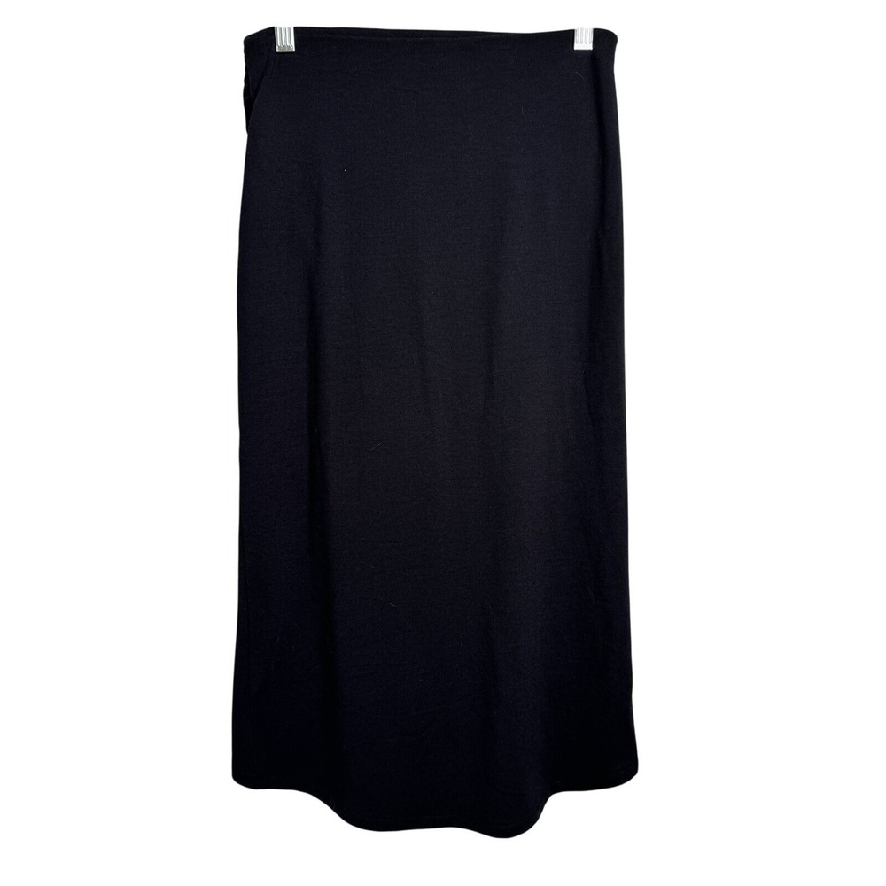 Black Asymmetric Tulip Midi Skirt Draped Ruched Bodycon Cocktail Party New Small - Picture 3 of 5